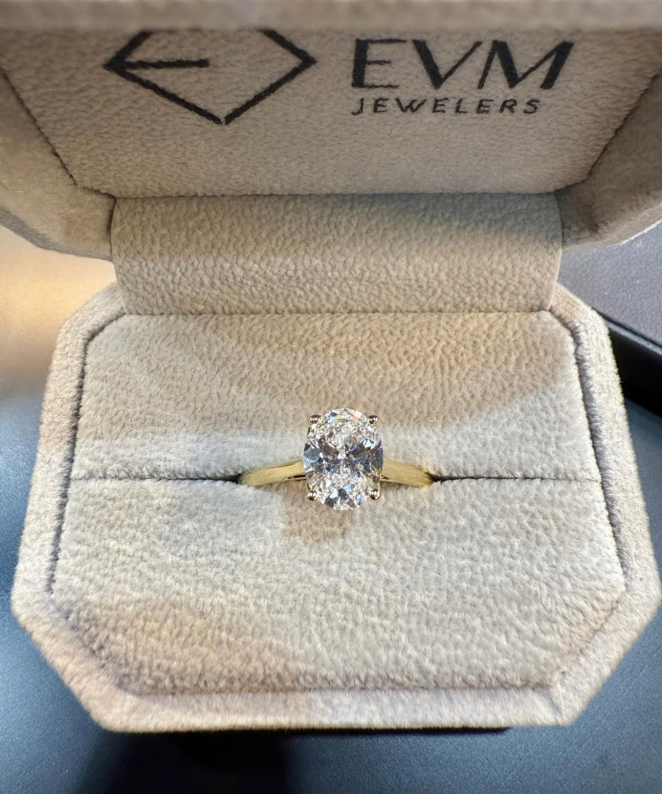 14K Yellow Gold 1.5ct Oval Ring