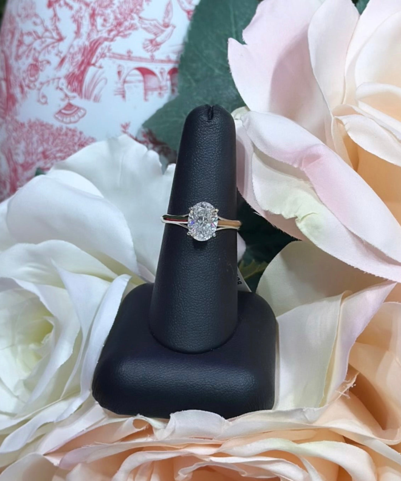 14K White Gold Lab Grown 1.92ct Oval
