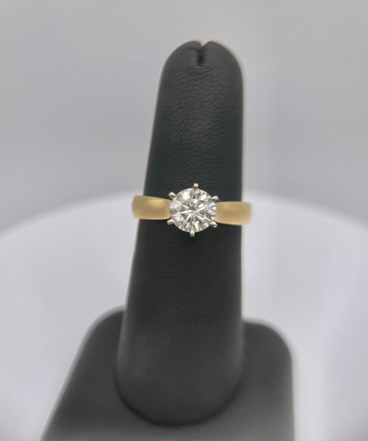 14K Yellow Gold 1.17ct Round Diamond Ring