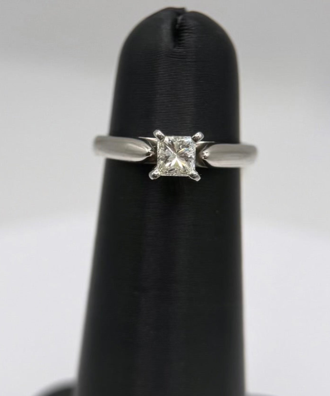 .4ct Natural Princess Cut engagement ring