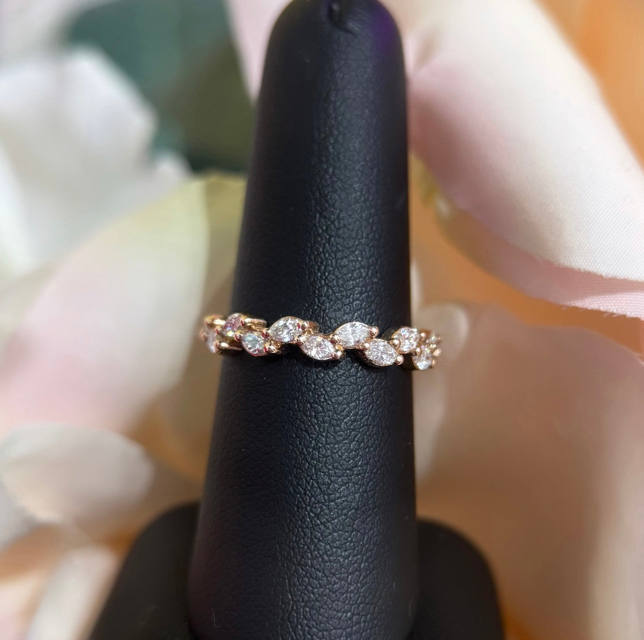 14K Rose Gold Lab Grown Band
