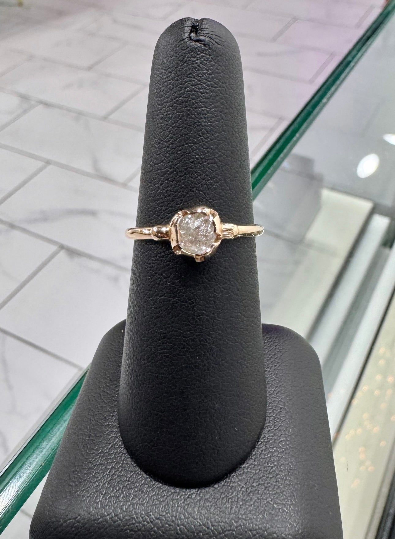 14k Yellow Gold 0.80ct Raw Diamond