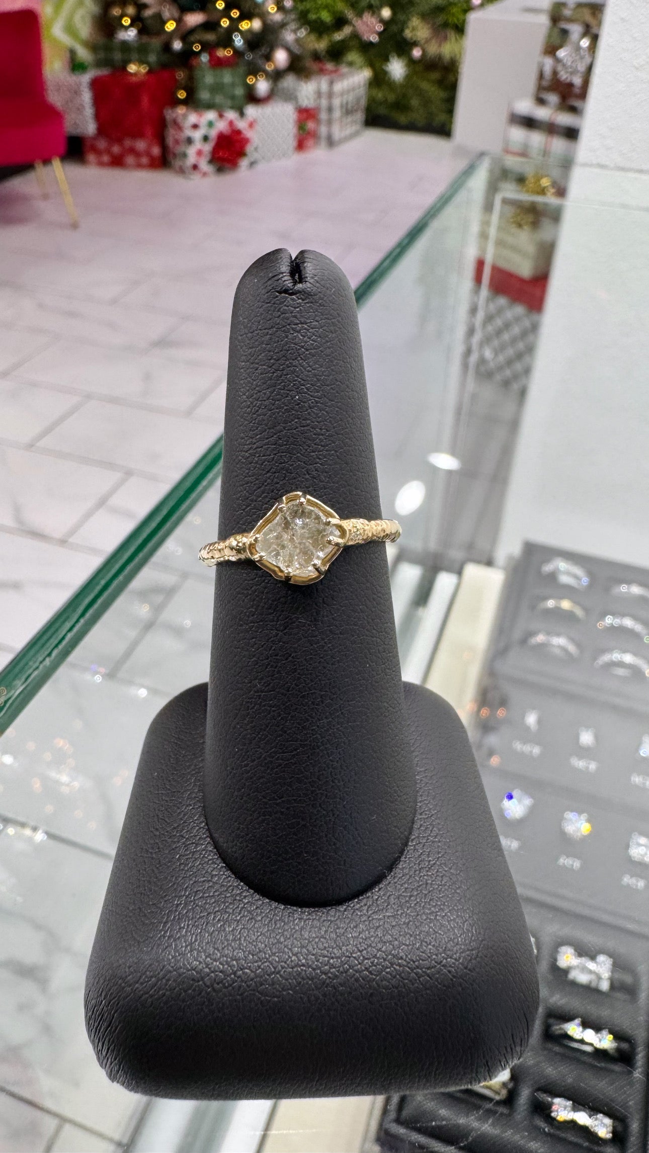 14k Yellow Gold 1ct Raw Diamond