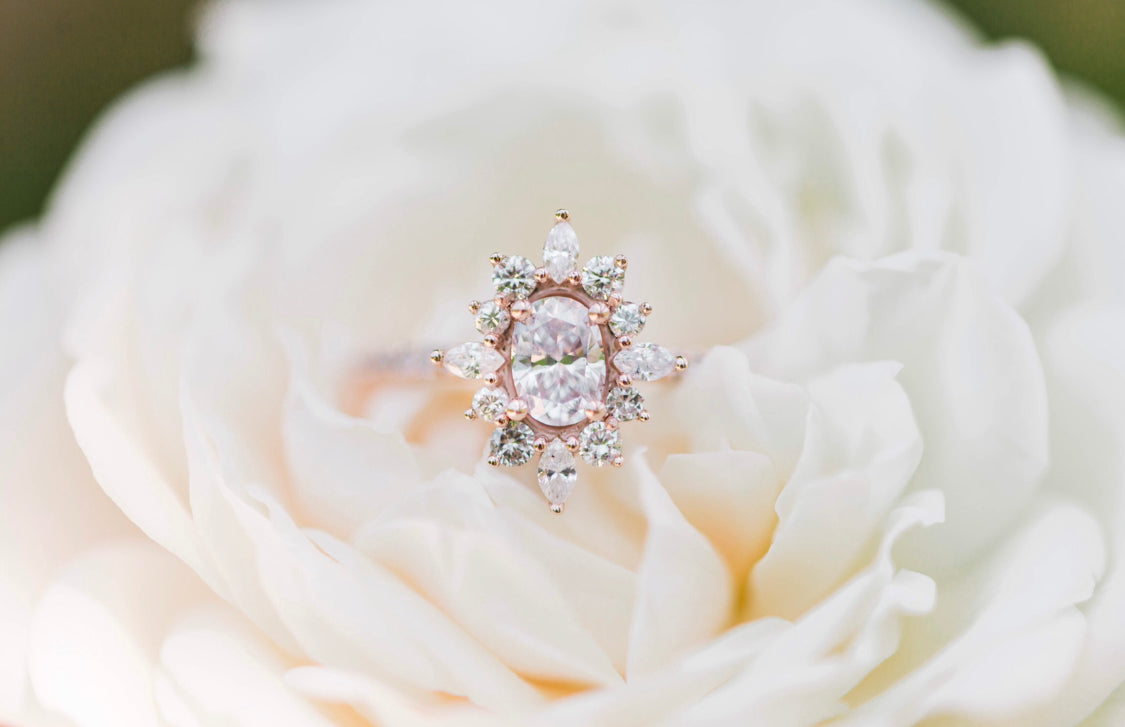 1.06 cttw Vintage Inspired Oval Ring