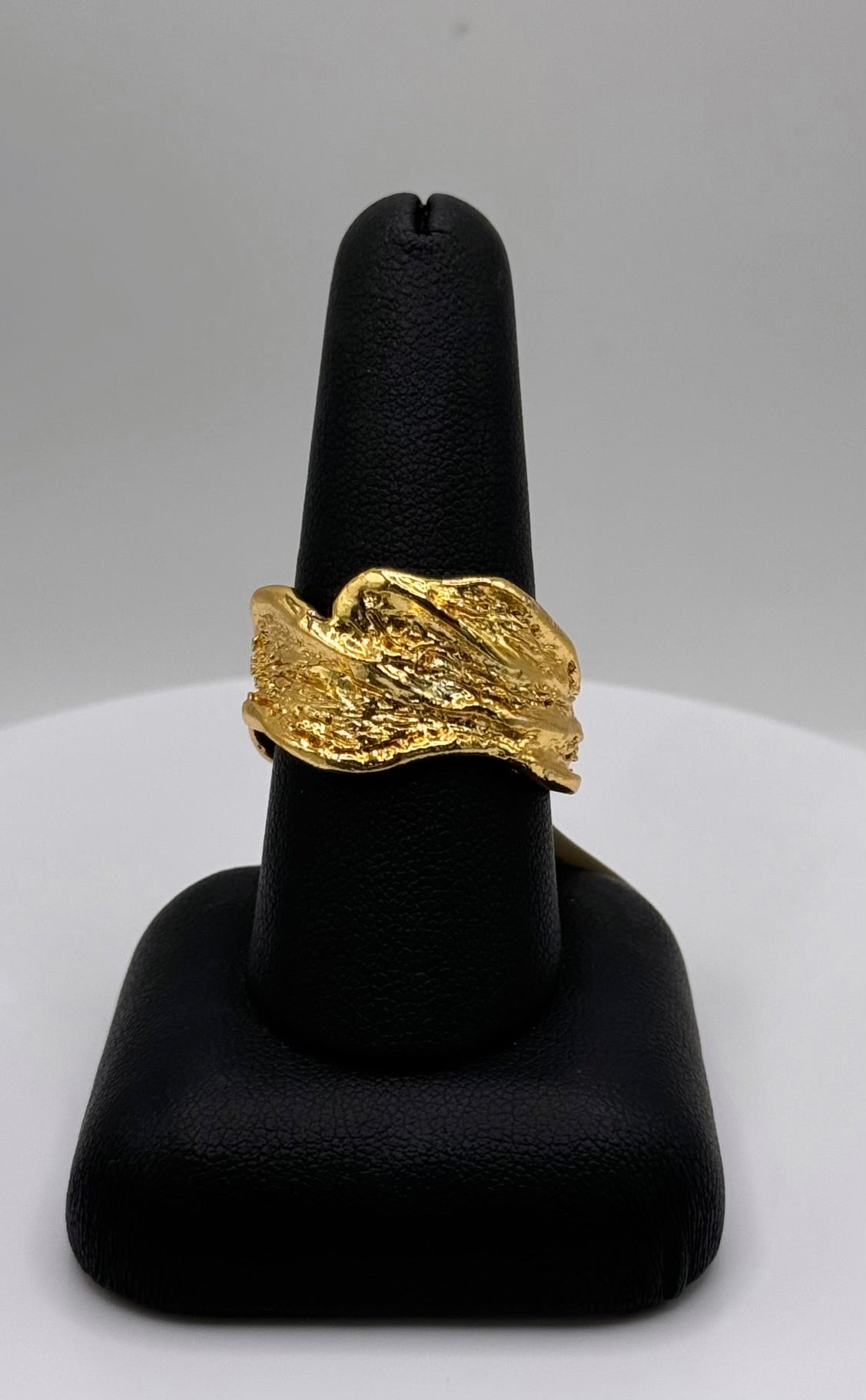 Bold Yellow Gold Plated Fashion Ring