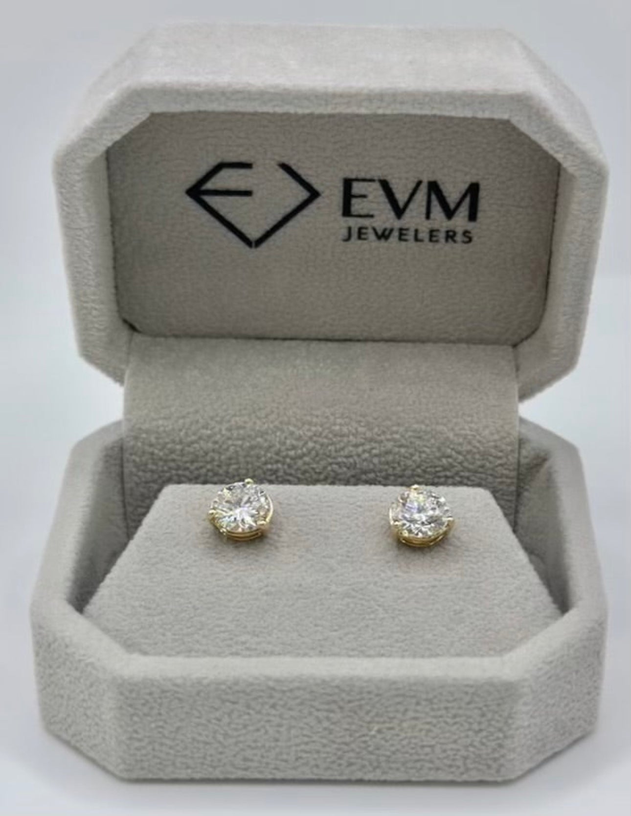 14K Yellow Gold 2ctw Round Lab Grown Diamond Studs