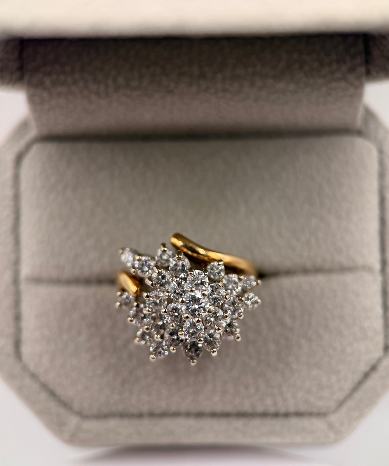 Vintage Natural Diamond Cluster Ring