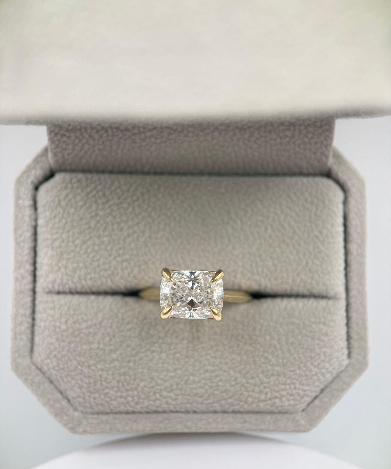 14K Yellow Gold 3ct Elongated Cushion