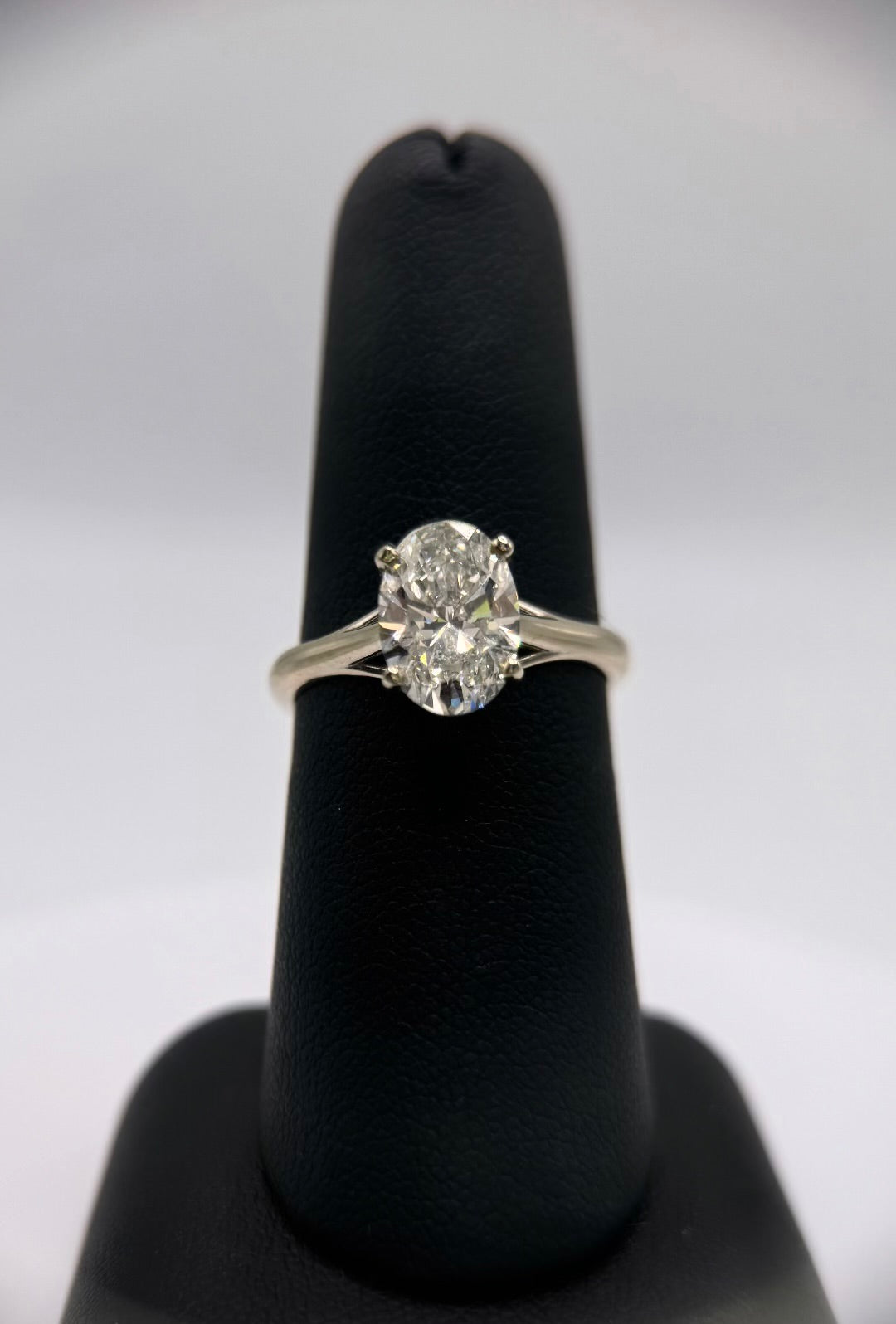 14K White Gold Lab Grown 1.92ct Oval