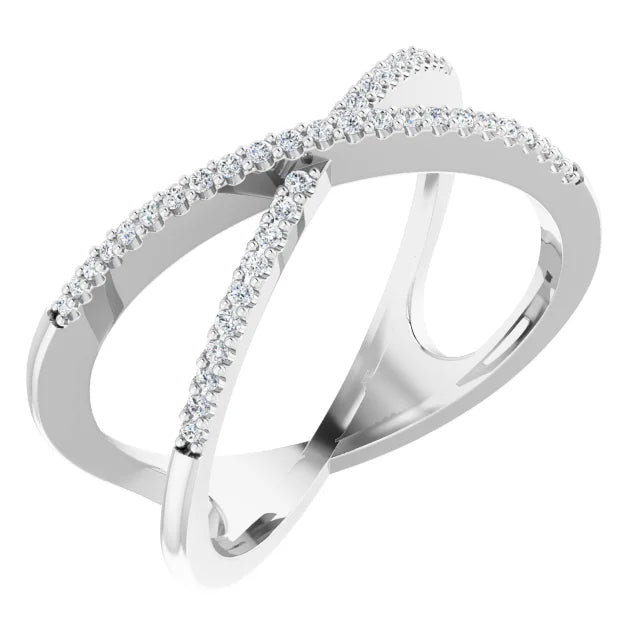 Criss-Cross Diamond Ring