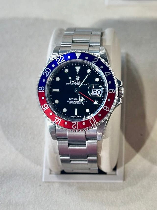 Pre-owned Rolex GMT-Master 16710 Stainless Steel Pepsi (1999)