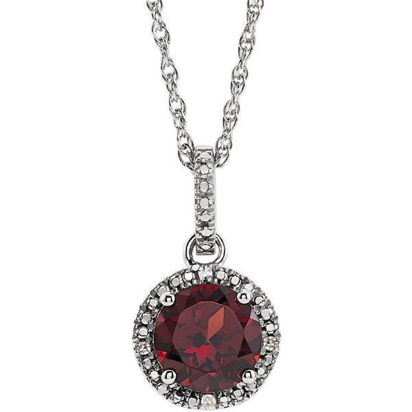 Birthstone Halo Necklace