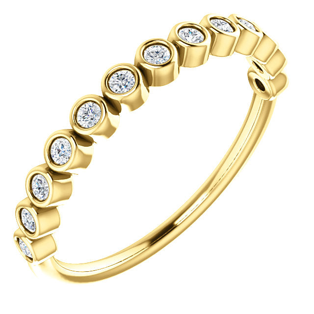 Round Bezel Diamond Stackable