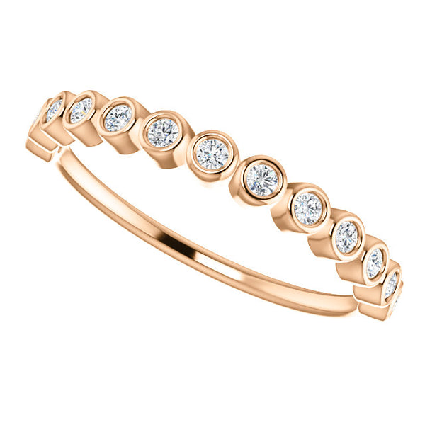 Round Bezel Diamond Stackable