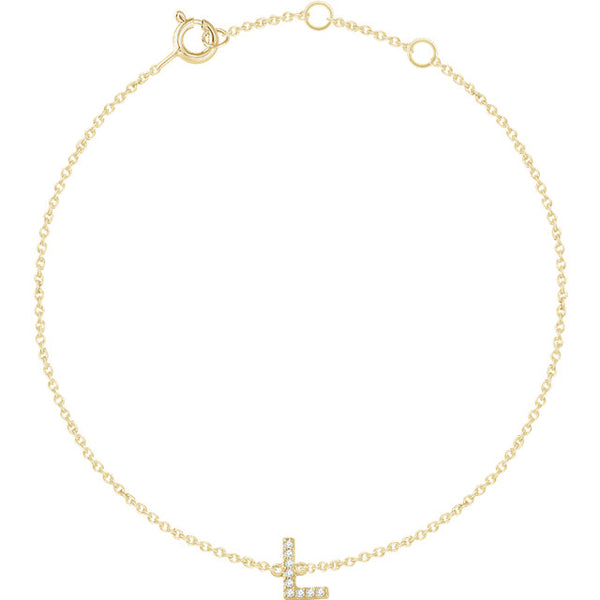 Diamond Initial Bracelet