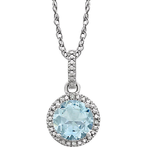 Birthstone Halo Necklace