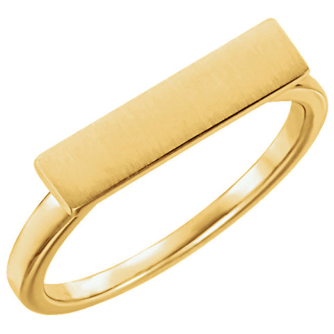 Slim Bar Signet Ring