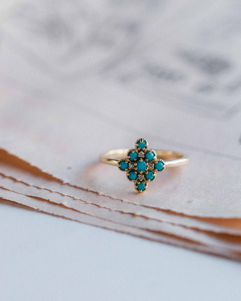 Turquoise / Opal Vintage Inspired Ring