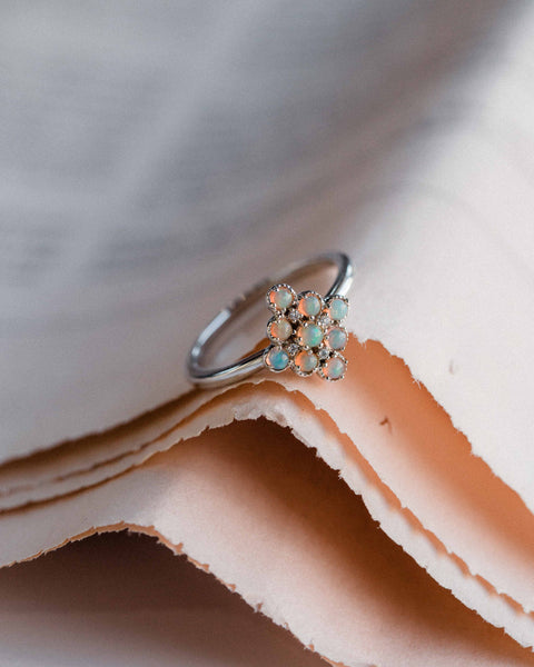 Turquoise / Opal Vintage Inspired Ring